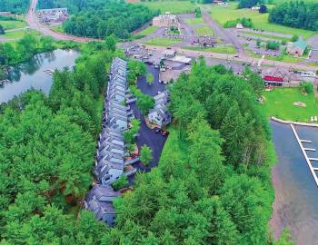 Drone View of Arrowhead Townhomes Deep Creek Lake