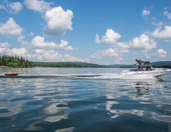 Boat and Tubing on Deep Creek Lake