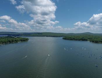 Drone View of Deep Creek Lake