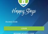 Happy Stays X Mobile App Login Screen