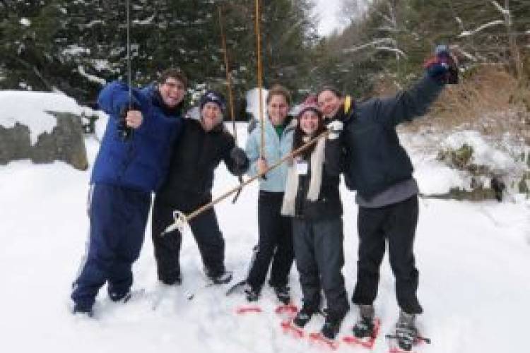 Snowshoeing at Deep Creek Lake 