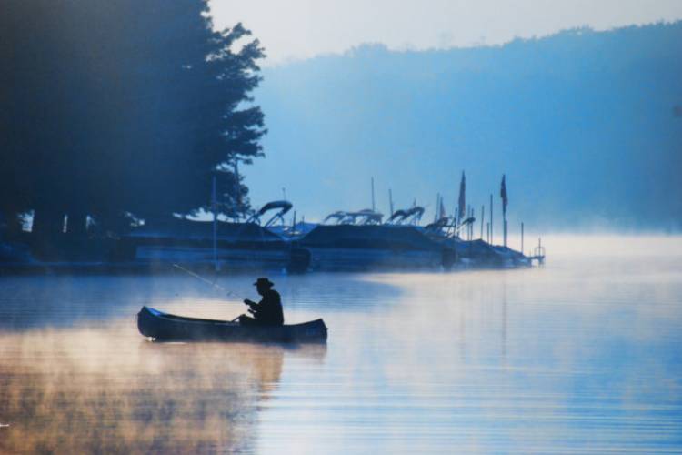 Morning Fishing on Deep Creek Lake