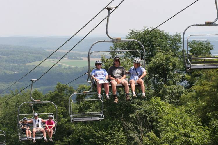 Scenic Chair Lift Ride at Wisp Resort Deep Creek Lake