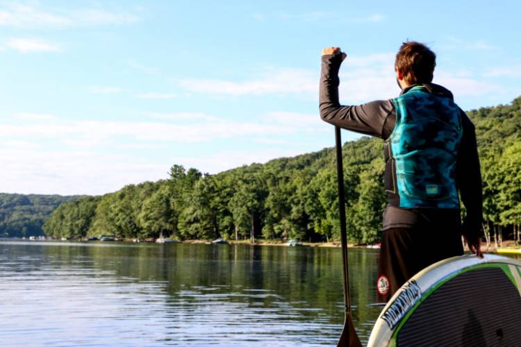 SUP on Deep Creek Lake Standup Paddle Boarding at Deep Creek Lake