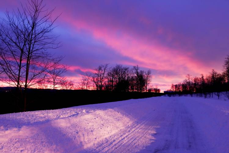 Winter Sunset at Deep Creek Lake