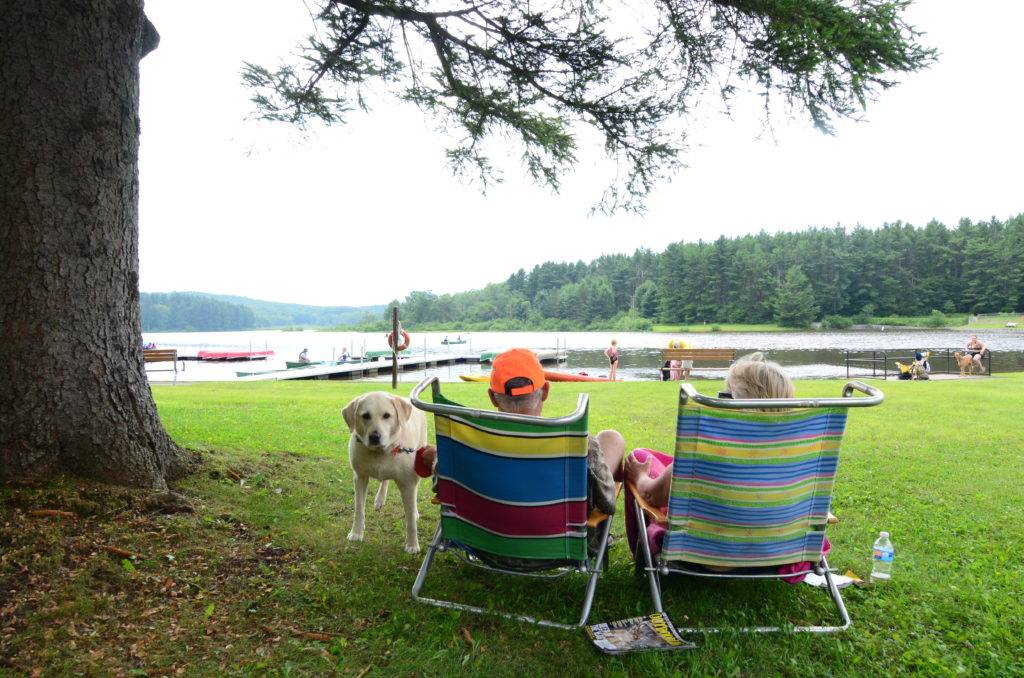 Herrington Manor State Park People Sitting by Herrington Manor State Park