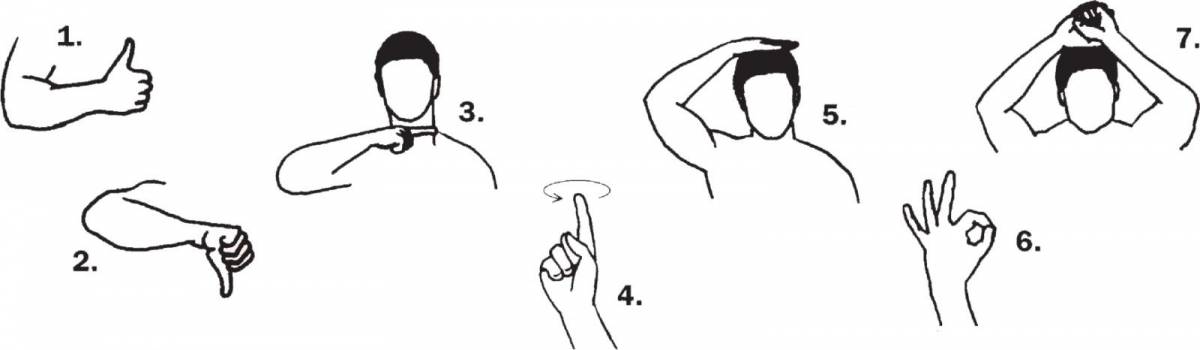 Hand Signals for Skiing