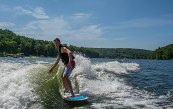 Wake Surfing on Deep Creek Lake