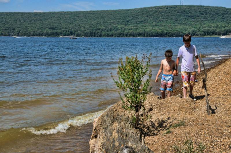 Kids At Deep Creek Lake State Park Kids Walking Along Water at Deep Creek Lake